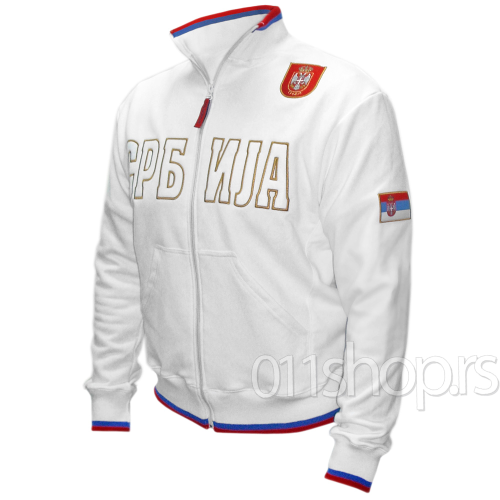 Dukserica (jakna) sa izvezenim grbom (bela)