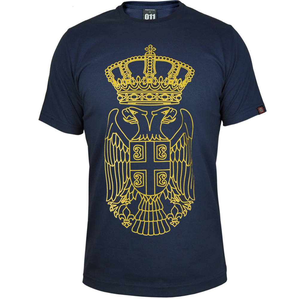 T-shirt Serbian emblem (Navy Blue)
