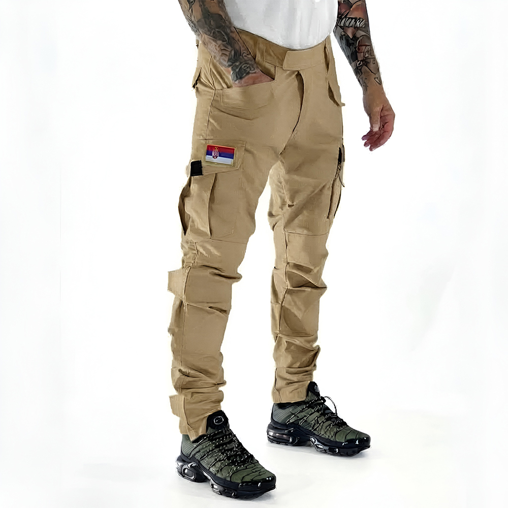 Pantalone taktičke sa zastavicom - bež