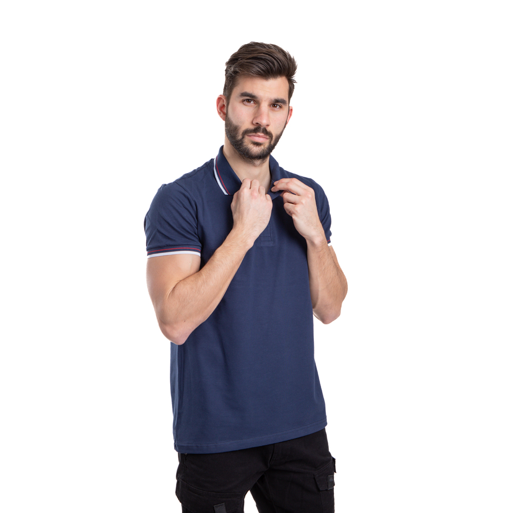 Polo T-Shirt 011 Tricolor (Navy Blue)
