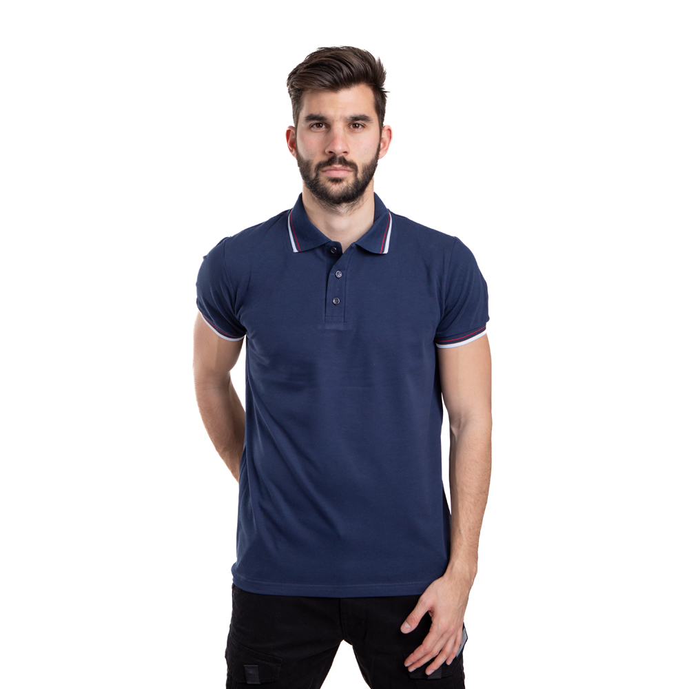 Polo T-Shirt 011 Tricolor (Navy Blue)
