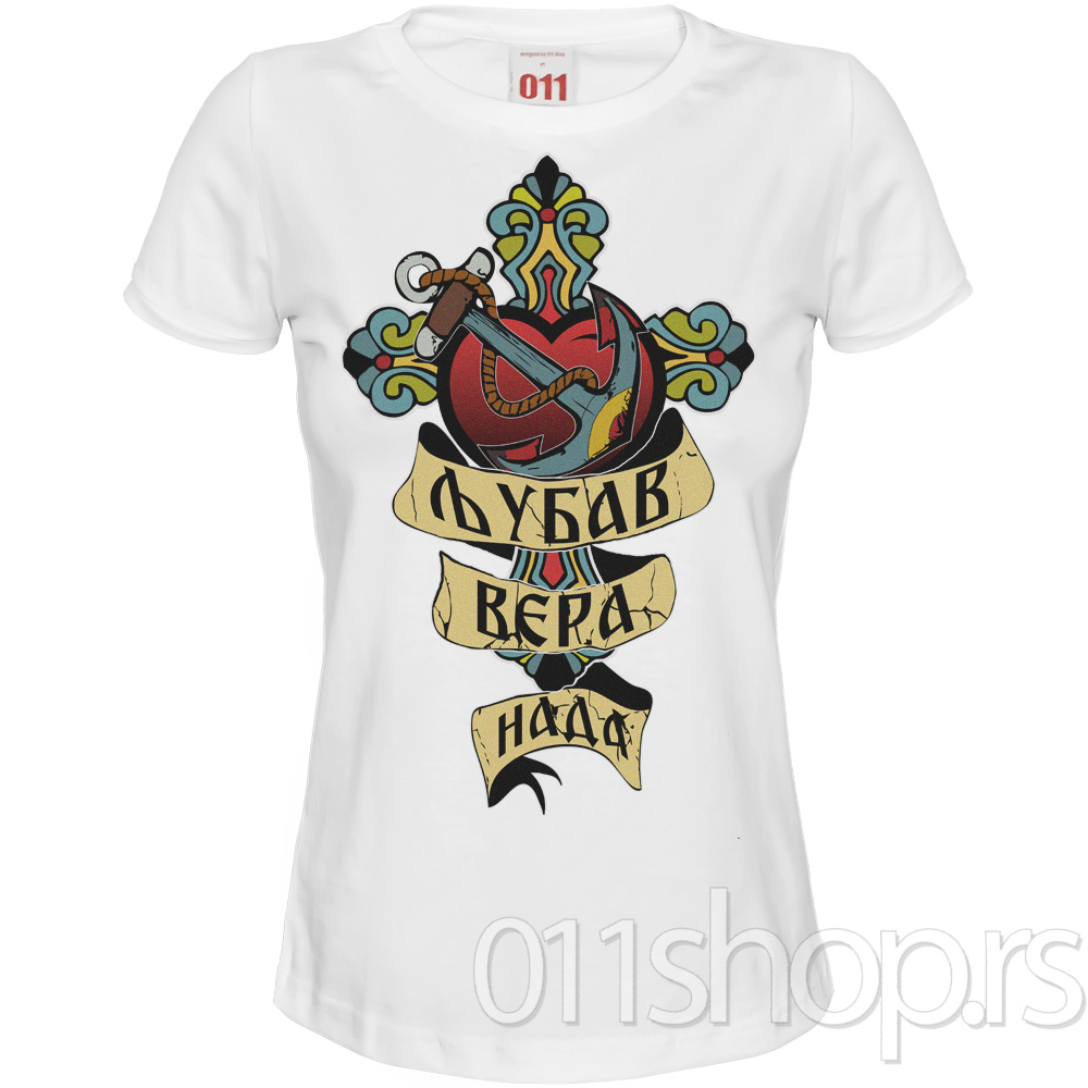 T-shirt Love, Faith, Hope - Tattoo (Women)