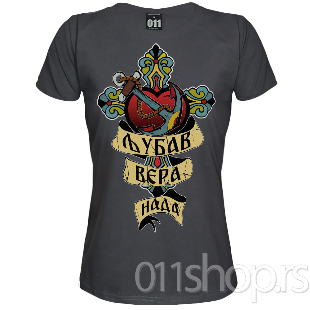 T-shirt Love, Faith, Hope - Tattoo (Women)