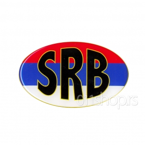 3D stiker - SRB (trobojka)
